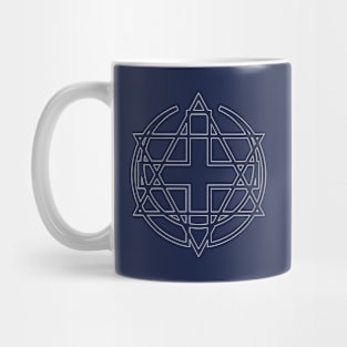 Three faiths, one God.(silver line 3d effect) Mug